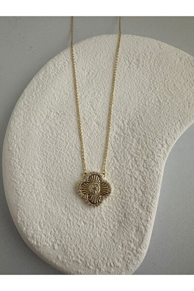 DaintyReward ÇELİK ALTIN KAPLAMA YONCA KOLYE