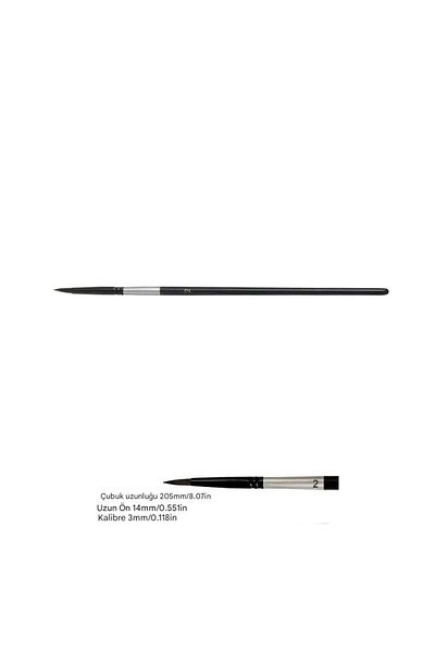 Sanathobi Professional Squirrel Hair Brush No:2-Release Brush, Detail Painting, Water Color, Acrylic, Gouache, Oil