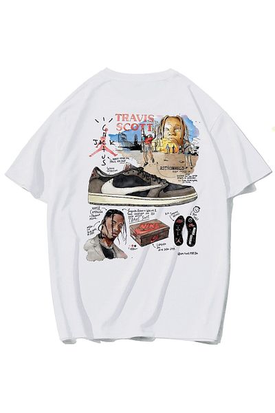 BRZ COLLECTION Tricou unisex oversize Mom I Can Fly Travis Scott Astroworld alb