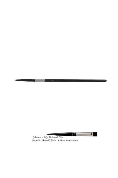 Sanathobi Professional Squirrel Hair Brush No:4-Release Brush, Detail Painting, Watercolor, Acrylic, Gouache, Oil