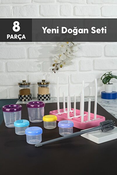 Hayveys home 8 Parça Set Sızdırmaz Süt,Mama Saklama Kabı Biberon Kurutucu Ve ...