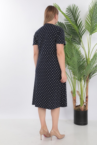 STELLETO Καλοκαιρινό φόρεμα με πουά γιακά με κουμπιά