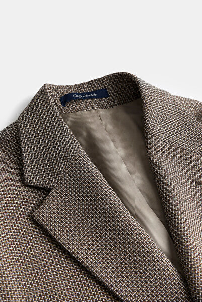 W Collection Brown Buttoned Wool Jacket