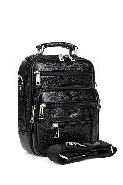 Fiyaka Men's Handbag - 240 Khaki Leather - Black