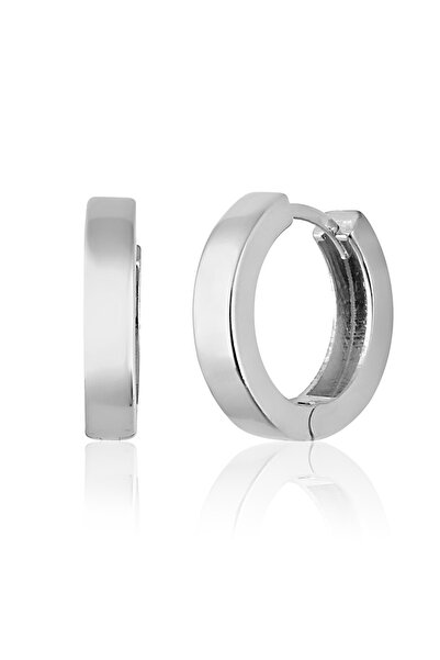 Zanaatsilver 925 Ayar Gümüş Taşsız 17 mm Halka Küpe