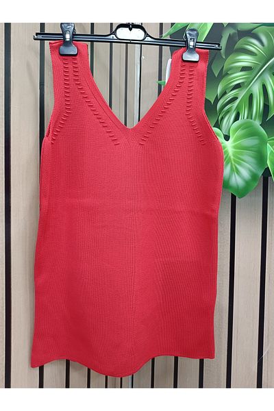 caddegiyimpendik Large Size V-Neck Knitwear Undershirt