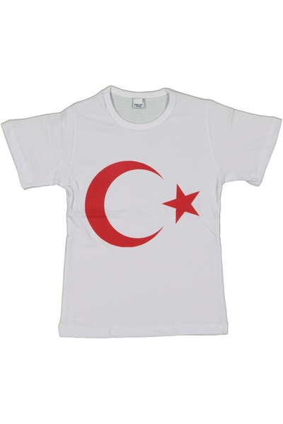 ugurbocegicocukdunyası Flag Printed Children's Tshirt April 23 Short Sleeve Large Size 8002