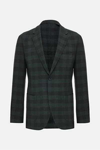 W Collection YEŞİL DÜĞMELİ YÜN CEKET