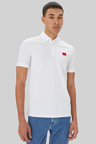 HUGO Slim Fit Polo Yaka Erkek T-shirt Beyaz