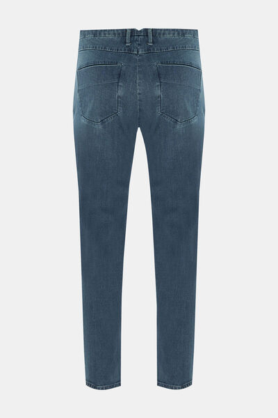 W Collection Lacivert Loose Pileli Jean Pantolon