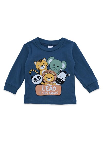 Bebelop Erkek Bebek Aslan Hayvan Baskı 2İp Eşofman Takım Alt Üst Takım