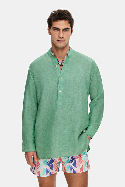 Vakko ÇİZGİLİ DESENLİ SPOR GÖMLEK