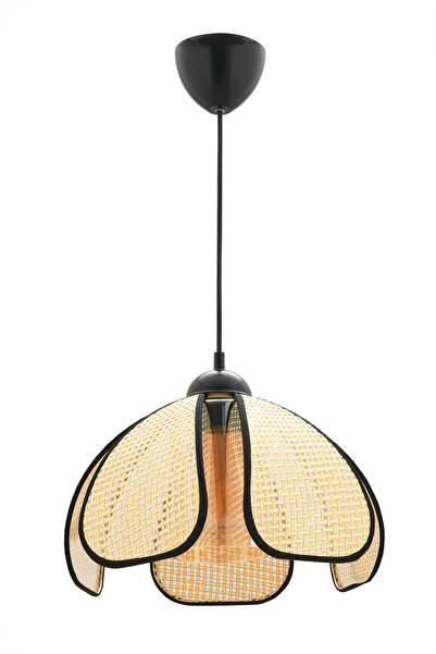 NisaLuce Nisa Luce Krem Papatya Hasır Sarkıt - Krem-siyah Biyeli