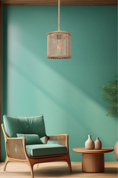 AHŞAP FABRİKASI Begonia Rope Jute Series - Pendant Chandelier 22X22Cm