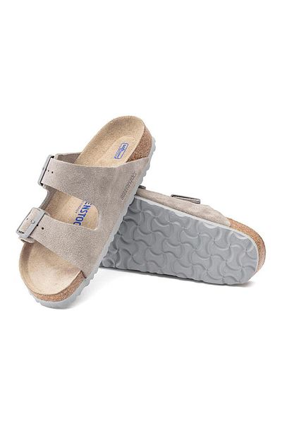 Birkenstock Arizona Sfb Vl Gray Unisex Slippers 1020557-11081