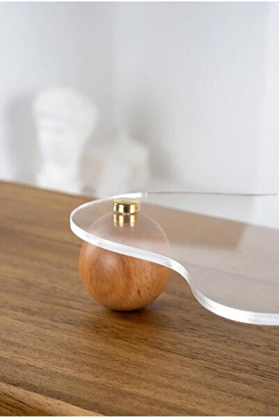 Hayveys home Transparent Wooden Organizer with Gold Buttons - Ball Stand Pinterest