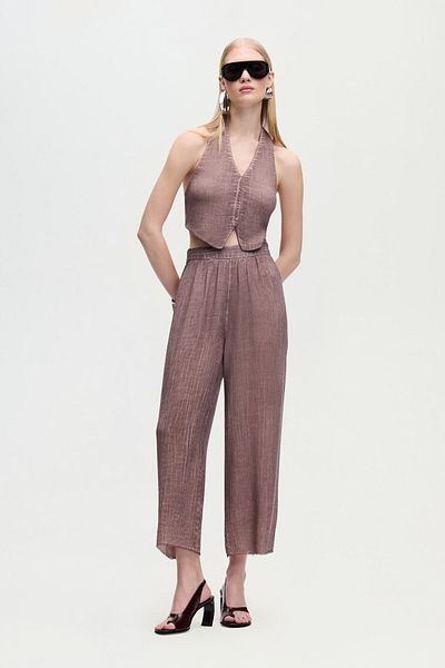 İKİKIZ Linen Brown Vest