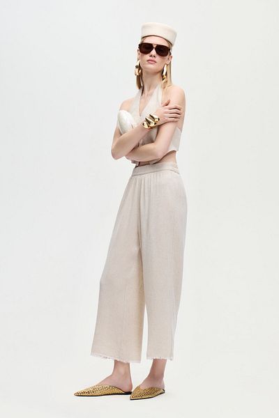 İKİKIZ Linen Natural Trousers
