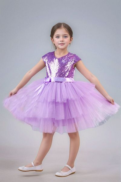ABİYEKİDS Lilac Children's Evening Dress / Show Party / 23 April / Dress Aby182