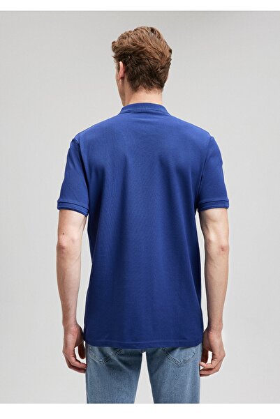 Mavi polo yaka slim fit erkek t-shirt