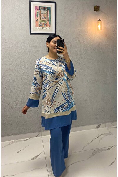 EDL KADIN KETEN TUNİK KOLYE DETAYLI