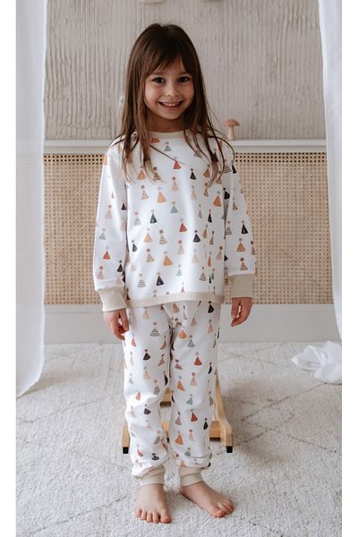 Lollie Baby&Kids Children's Pajamas Set 1.0 Tog, Modal & Cotton - Party Caps