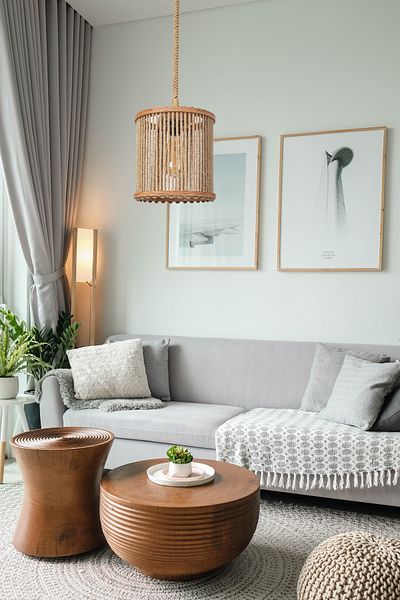 AHŞAP FABRİKASI Begonia Rope Jute Series - Pendant Chandelier 22X22Cm