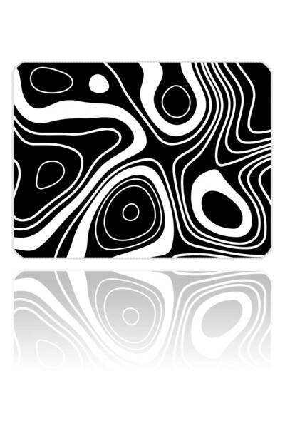 ilyuka Mouse Pad 40X30cm Black And White Topography Map MP384030 Gaming Oyunc...