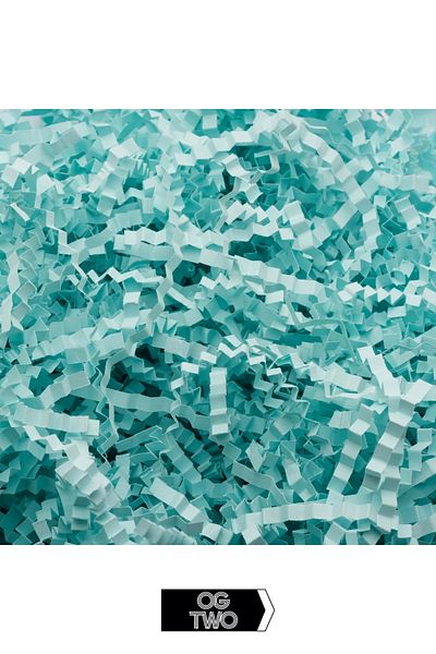 OGTWO Zig Zag Cropped 50 g Turquoise Gift Box Filler Pelur Cropped Paper