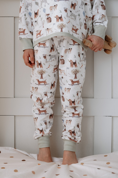 Lollie Baby&Kids Children's Pajamas 1.0 Tog, Modal & Cotton - Dogs