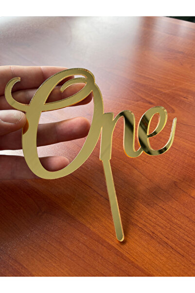 ASYATASARIM زخرفة كعكة بليكسي ذهبية عمرها سنة واحدة