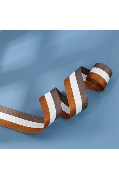 Choice 9 2meter 38mm Colorful Stripe Polyester Webbing Ribbon Ribbon Outdoor Backpack Bag Strap Belt Ribbo.