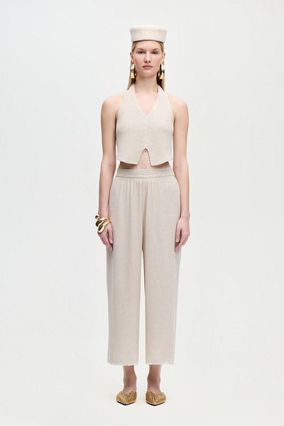 İKİKIZ Linen Natural Vest