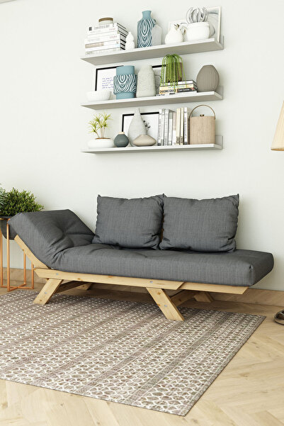 woodwork antalya Fonksiyonel Yataklı Otantik Doğal Ahşap Kanepe Natural Renk
