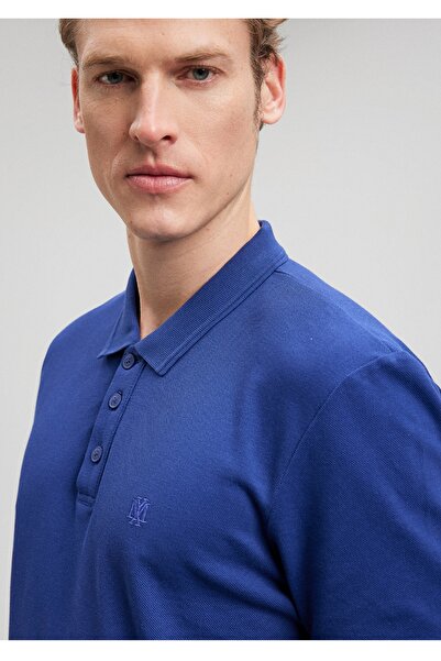 Mavi polo yaka slim fit erkek t-shirt