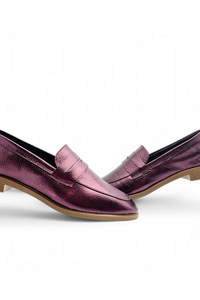Stella Women's Genuine Leather Loafer Casual Shoes Fabriano Purple