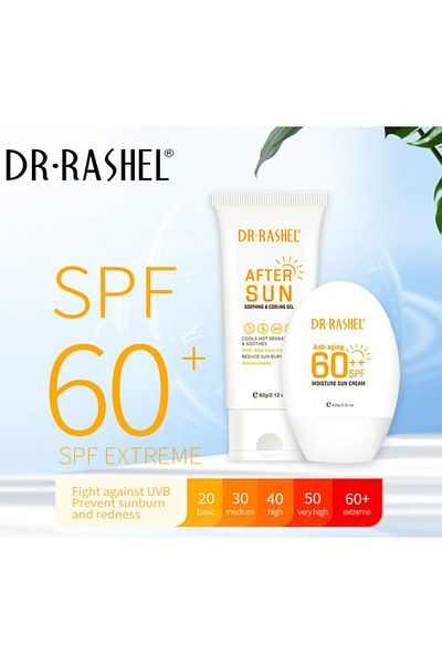DR.RASHEL Anti-Aging & Moisture Sun Cream SPF 60 – 60GM 🌞💧