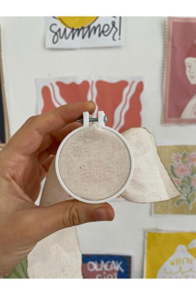 GBA 5'li Mini Vidalı Kasnak Punch Nakış Broş Toka Kolye Magnet Minik İşlemele...