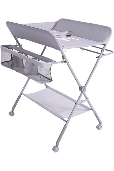 erorex طاولة تغيير حفاضات الأطفال مع عجلات قابلة للطي وطاولات تغيير حفاضات الأطفال و5 مستويات ارتفاع قابلة للتعديل للأطفال