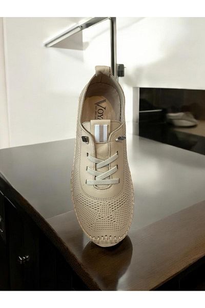 Voyager Women's Inner and Outer Genuine Leather Poly Sole Rubber Lace up Orthopedic Daily Shoes