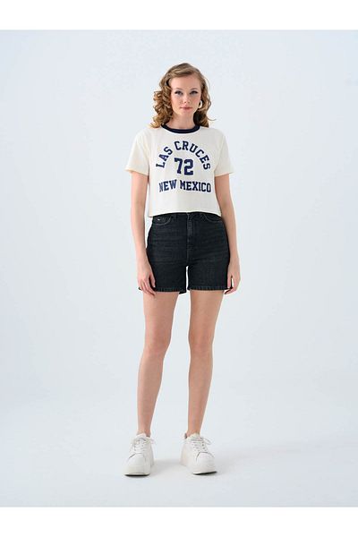 Loft Regular Fit Jean Anthracite Women's Shorts Lf 2039980