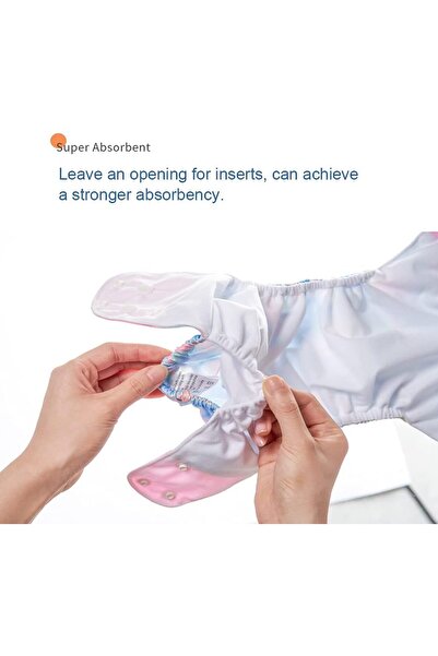 erorex Cloth Diaper 4Pcs Baby Cloth Diaper Washable Reusable Stretchable Cloth Pocket Diapers With Strong