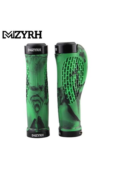 Choice BLACK-GREEN MTB Handlebar Grips Bicycle Lock on Handles Cuffs Mountain Bike Soft Anti-slip Handlebar