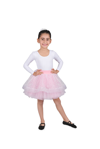 LULLY KİDS Lully Kıds Kız Çocuk Örümcek Tül ve Kurdale Detaylı Tütü Etek