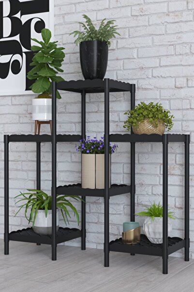 Mgr Office Moblen 6 Raflı Dekoratif Amaçlı Ayaklı Saksılık Çiçeklik Saksı Standı