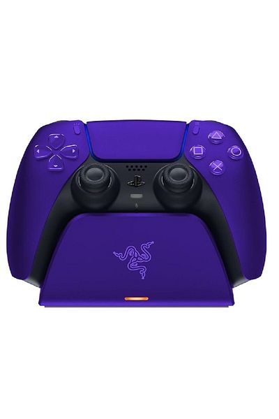 RAZER حامل شحن سريع من Razer لجهاز PlayStation 5: وحدة تحكم لاسلكية سريعة الشحن - بنفسجي