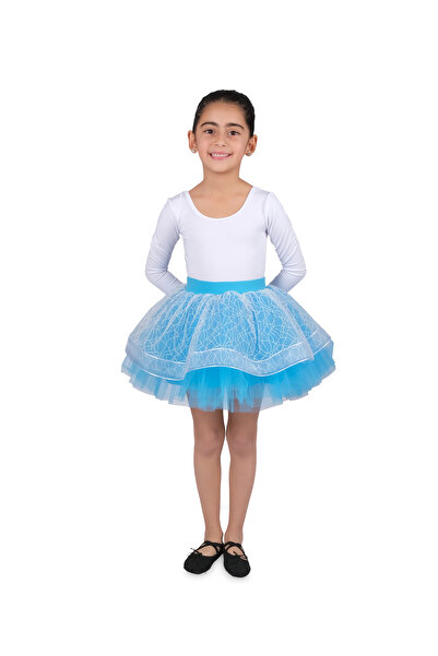 LULLY KİDS Lully Kids Дівчача сукня з павутинним тюлем і стрічками, з детальною спідницею-пачкою