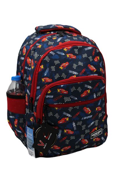 Bevitton Navy Blue First Schoolbag 3-Band Uls-8964 Character Patterned Masculinity Tools