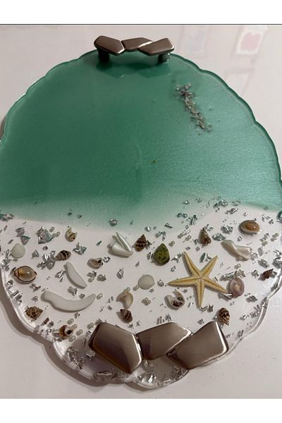 Pelince Epoxy Resin Tray - Soul of the Sea 03 - Size 25 cm X 32 cm