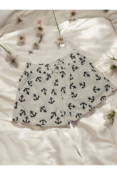 enmodaiçgiyim Γυναικείο σορτς White Anchor